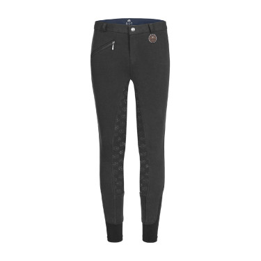 Pantalón de equitación térmico ELT Fun Sport con silicona para niño Negro