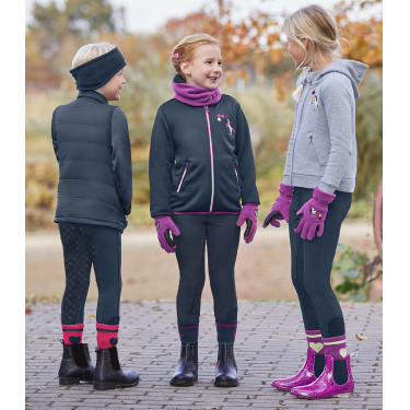 Pantalón de equitación térmico ELT Fun Sport con silicona para niño Azul nocturno
