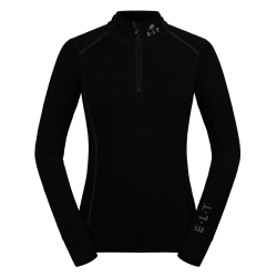 Camiseta con cremallera ELT funcional Milano Negro Camiseta con cremallera ELT funcional Milano Negro