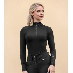 Camiseta con cremallera ELT funcional Milano Negro Camiseta con cremallera ELT funcional Milano Negro