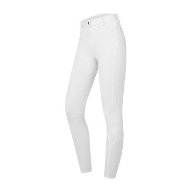 Pantalón de equitación ELT Essential silicona niño Blanco