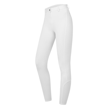 Pantalón de equitación ELT Essential silicona niño Blanco