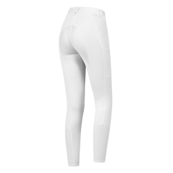 Pantalón de equitación ELT Essential silicona niño Blanco