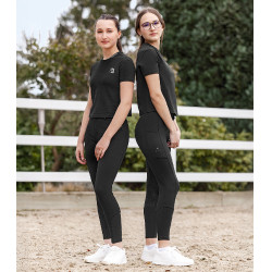 Pantalón de equitación ELT Essential silicona mujer Negro