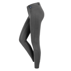 Pantalón de equitación ELT Fun Sport silicona niño Asfalto Gris