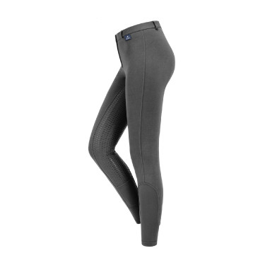 Pantalón de equitación ELT Fun Sport silicona niño Asfalto Gris