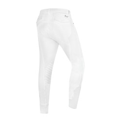 Pantalón de equitación ELT Mailo con grip en las rodillas para hombre Blanco Pantalón de equitación ELT Mailo con grip en las rodillas para hombre Blanco