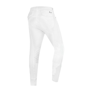 Pantalón de equitación ELT Mailo con grip en las rodillas para hombre Blanco Pantalón de equitación ELT Mailo con grip en las rodillas para hombre Blanco
