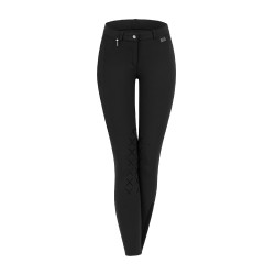 Pantalón de equitación ELT Micro grip rodillas Negro