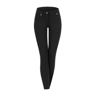 Pantalón de equitación ELT Micro grip rodillas Negro