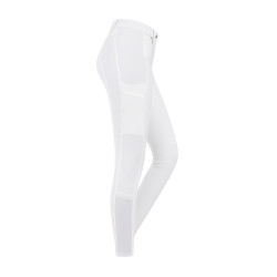 Pantalón de equitación ELT Micro grip rodillas Blanco