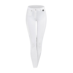 Pantalón de equitación ELT Micro grip rodillas Blanco
