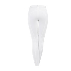 Pantalón de equitación ELT Micro grip rodillas Blanco