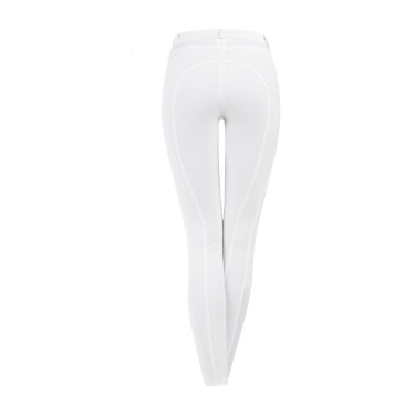 Pantalón de equitación ELT Micro grip rodillas Blanco
