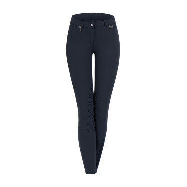 Pantalón de equitación ELT Micro grip rodillas Azul nocturno