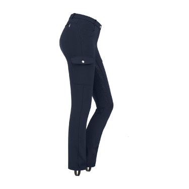 Pantalón de equitación ELT Micro Jodhpur Cargo silicona Azul nocturno