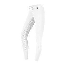 Pantalón de equitación ELT Micro Sport silicona Blanco