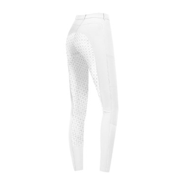 Pantalón de equitación ELT Micro Sport silicona Blanco