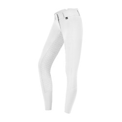 Pantalón de equitación ELT Micro Sport con silicona de talle alto Blanco