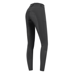 Pantalón de equitación ELT Micro Sport con silicona de talle alto Asfalto Gris
