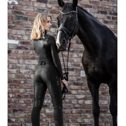 Pantalón de equitación ELT Oktavia silicona Negro