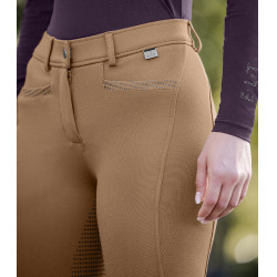 Pantalón de equitación ELT Oktavia silicona Capuchino Marr&amp;amp;amp;oacute;n