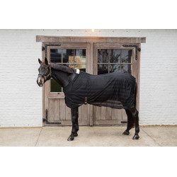 Manta antimoscas ligera a rayas Kentucky Negro Manta antimoscas ligera a rayas Kentucky Negro