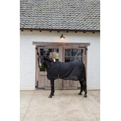 Manta antimoscas ligera a rayas Kentucky Negro Manta antimoscas ligera a rayas Kentucky Negro