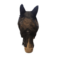 Máscara anti-moscas classic orejas y flecos de nariz Kentucky Negro Máscara anti-moscas classic orejas y flecos de nariz Kentucky Negro