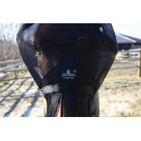 Máscara anti-moscas classic orejas y flecos de nariz Kentucky Negro Máscara anti-moscas classic orejas y flecos de nariz Kentucky Negro