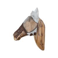 Máscara anti-moscas classic orejas y flecos de nariz Kentucky Plata