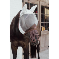 Máscara anti-moscas classic orejas y flecos de nariz Kentucky Plata