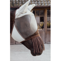 Máscara anti-moscas classic orejas y flecos de nariz Kentucky Plata