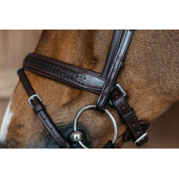 Muserola combinada trenzada con Pull pack Dy'on New English Collection Castaño Marrón