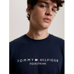 Camiseta Gráfica Tommy Hilfiger Equestrian Williamsburg de manga corta para hombre Cielo del desierto Azul