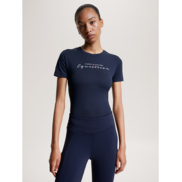 Camiseta gráfica Tommy Hilfiger Equestrian Brooflyn de manga corta para mujer Camiseta gráfica Tommy Hilfiger Equestrian Brooflyn de manga corta para mujer