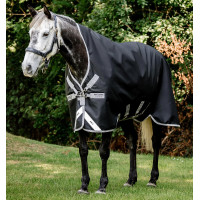 Manta Horseware Amigo 1200D Wug Turnout 150g Negro / gris titanio / plata