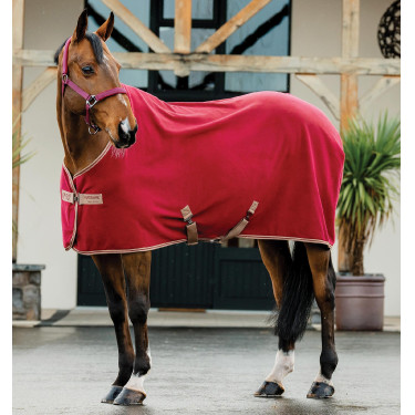 Manta Horseware Amigo Fleece Cooler Mora / topo Rojo Manta Horseware Amigo Fleece Cooler Mora / topo Rojo