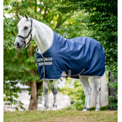Manta Amigo Ripstop Horseware 900D Turnout forrada con polar 50g Marino / gris titanio Azul marino