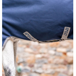 Manta Amigo Ripstop Horseware 900D Turnout forrada con polar 50g Marino / gris titanio Azul marino
