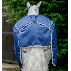 Manta Amigo Ripstop Horseware 900D Turnout forrada con polar 50g Marino / gris titanio Azul marino