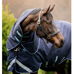Cubrecuellos Horseware 100g para manta Rambo Duo Force Marino / marino / blanco Azul marino