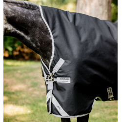 Manta Horseware Amigo Bravo 12 Wug 400g Negro / gris titanio / plata