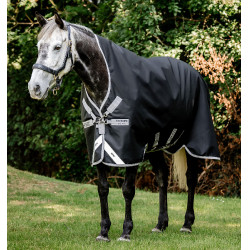 Manta Horseware Amigo Bravo 12 Wug 400g Negro / gris titanio / plata