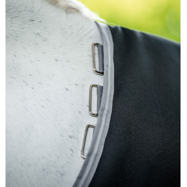 Manta Horseware Amigo Bravo 12 50g Turnout Negro / gris titanio / plata Manta Horseware Amigo Bravo 12 50g Turnout Negro / gris titanio / plata