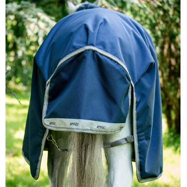 Manta Horseware Amigo Bravo 12 50g Turnout Marino / gris titanio / plata Manta Horseware Amigo Bravo 12 50g Turnout Marino / gris titanio / plata