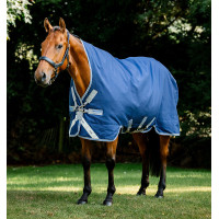 Manta Horseware Rhino Wug 100g Marino / gris titanio / azul clásico Azul marino