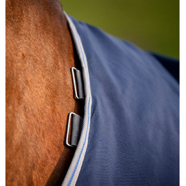 Manta Horseware Rhino Plus Vari-Layer 450g Negro / gris titanio / azul clásico Manta Horseware Rhino Plus Vari-Layer 450g Negro / gris titanio / azul clásico