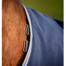 Manta Horseware Rhino Plus Vari-Layer 250g Negro / gris titanio / azul clásico