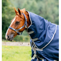 Cuello Horseware Amigo® Bravo 12 Original 150g 1200D Marino / gris titanio / plata Azul marino